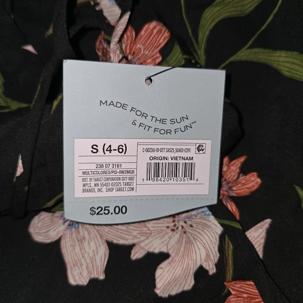 Shade And Shore Floral Women's Swim Coverup Pants, Small, NWT!!!